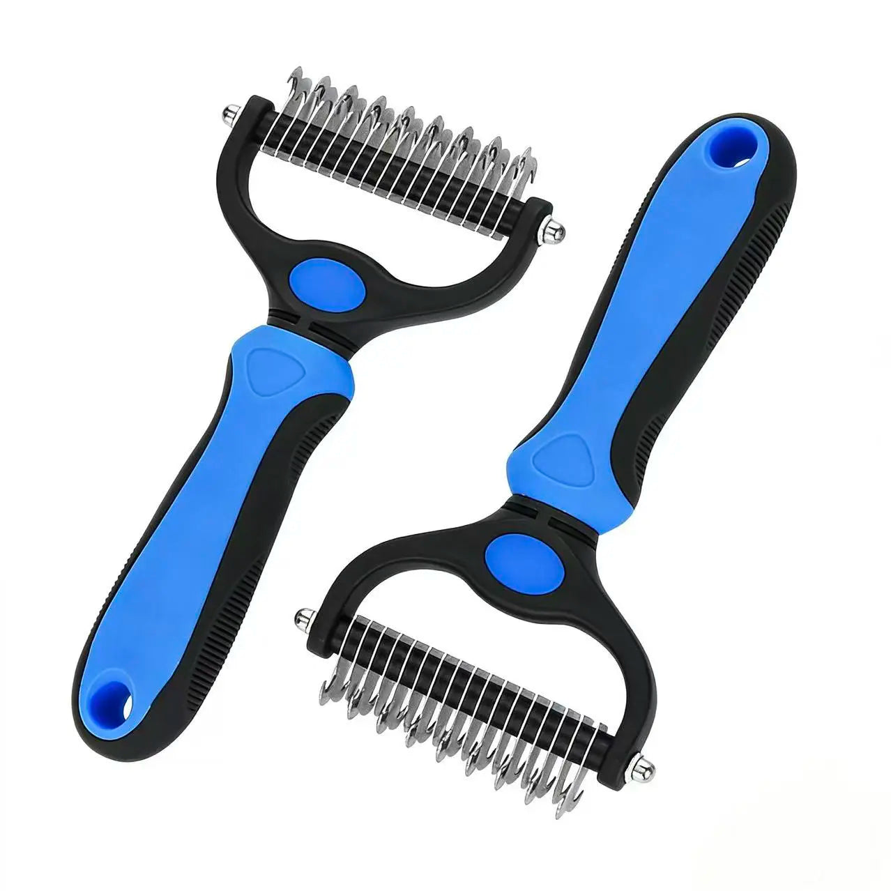 🔥LAST DAY -BUY 1 GET 1 FREE-$11.5 EACH🎁Double-Sided Pet Dematting Rake – Undercoat Grooming Tool for Long-Haired Dogs & Cats