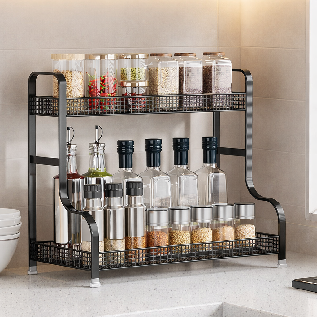 2-Tier Iron Storage Rack
