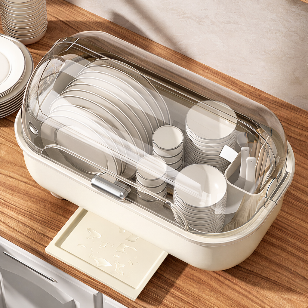 Dish Drying Rack with Cover