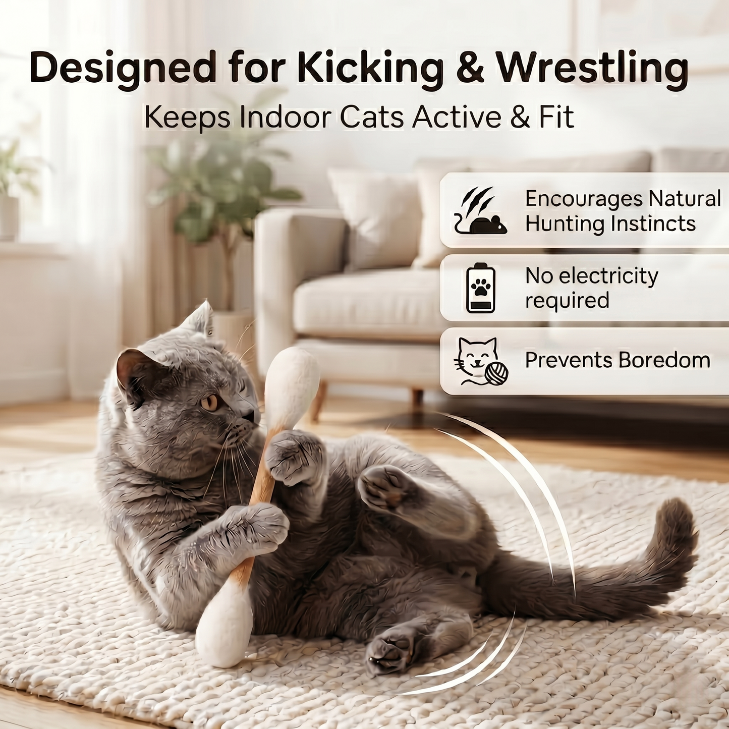 🔥LAST DAY -BUY 2 GET 2 FREE-$7.5 EACH🎁Giant cotton bud cat toy