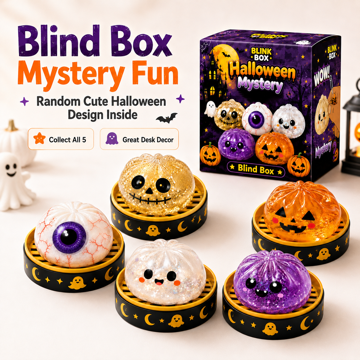 🔥Last Day 49% off🔥Halloween Dumpling Squishy - Mystery Blind Box