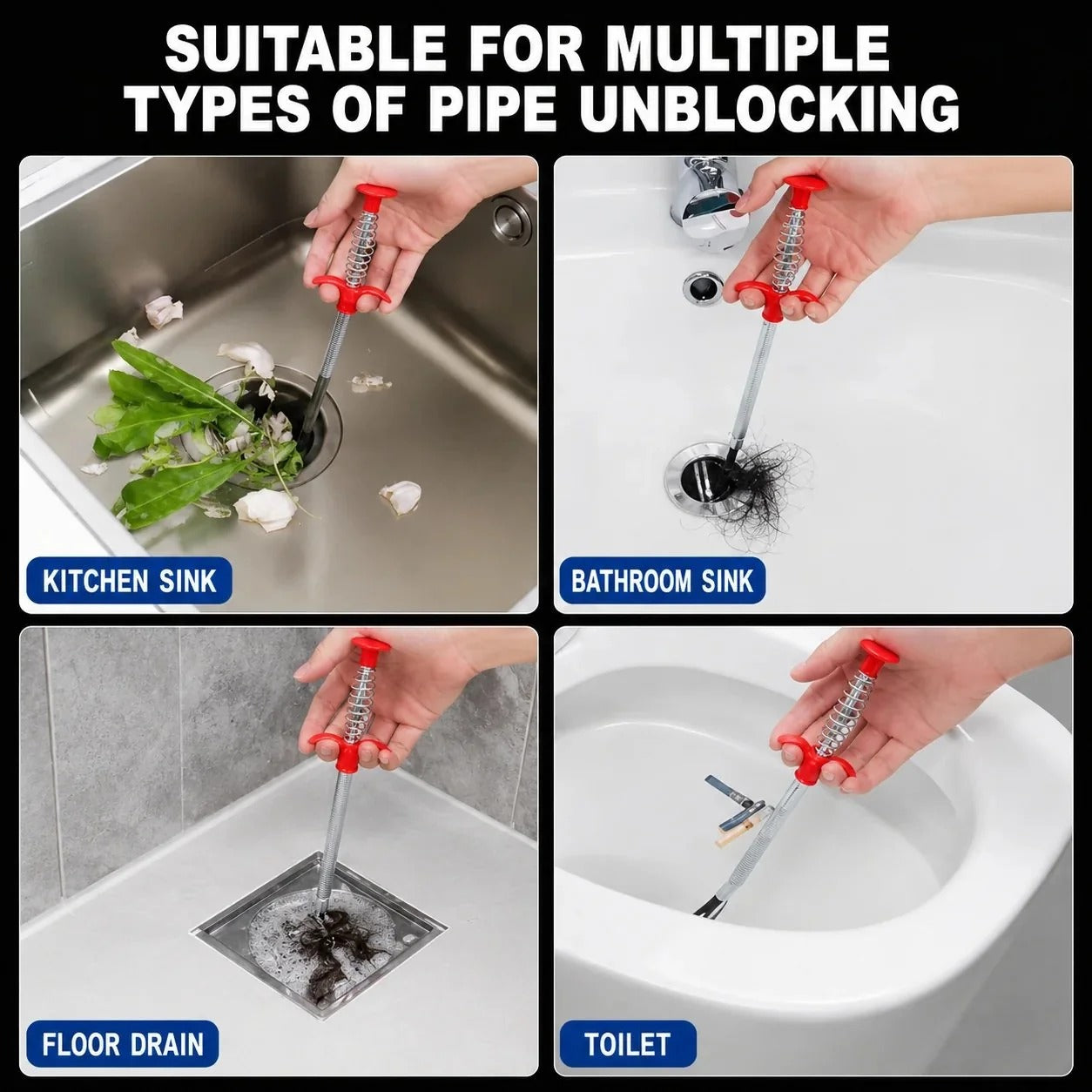 Drain remover for kitchen sink bathroom sink floor drain and toilet