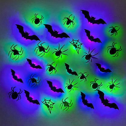 🔥Last Day Buy 6 Get 6🔥Halloween 3D Spider and Bat LED Lights👻🦇🕷️🕸️