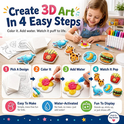 🔥Last Day 69% off🔥3D Puffy Texture Paper- Turn Simple Drawings Into Fun Puffy 3D Art🪄