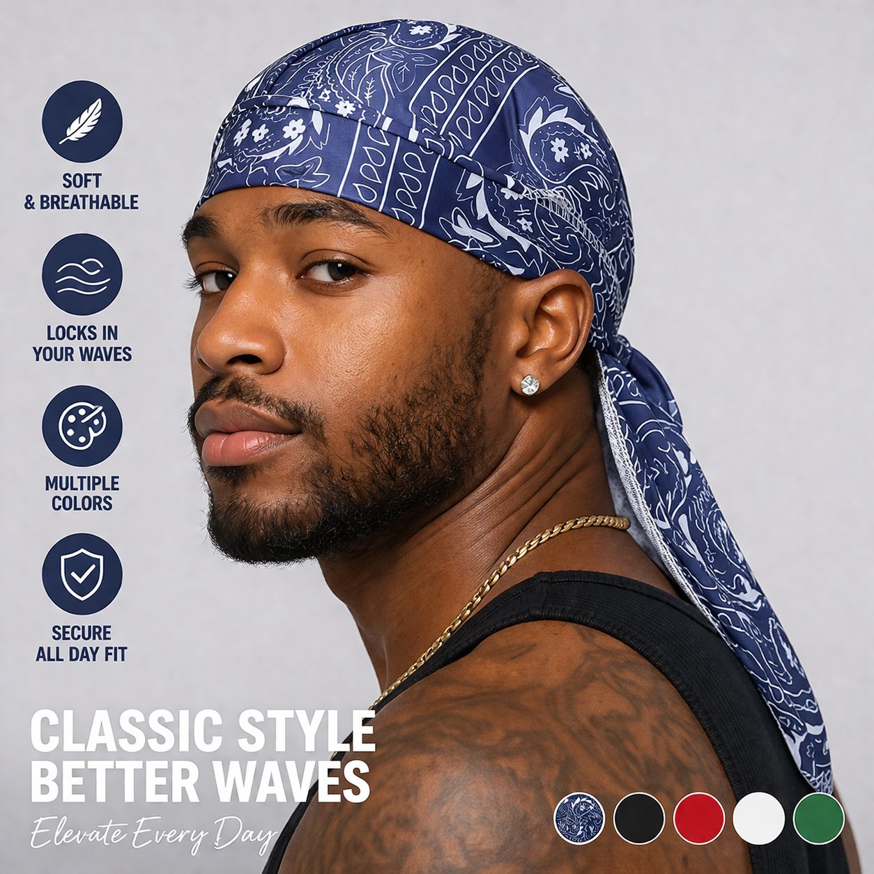 🔥LAST DAY -BUY 1 GET 1 FREE-$10.99 EACH🎁Paisley Cooling Headscarf Cap