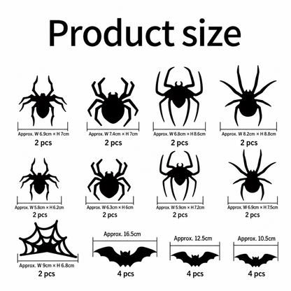 🔥Last Day Buy 6 Get 6🔥Halloween 3D Spider and Bat LED Lights👻🦇🕷️🕸️