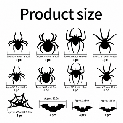 🔥Last Day Buy 6 Get 6🔥Halloween 3D Spider and Bat LED Lights👻🦇🕷️🕸️