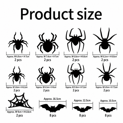 🔥Last Day Buy 6 Get 6🔥Halloween 3D Spider and Bat LED Lights👻🦇🕷️🕸️