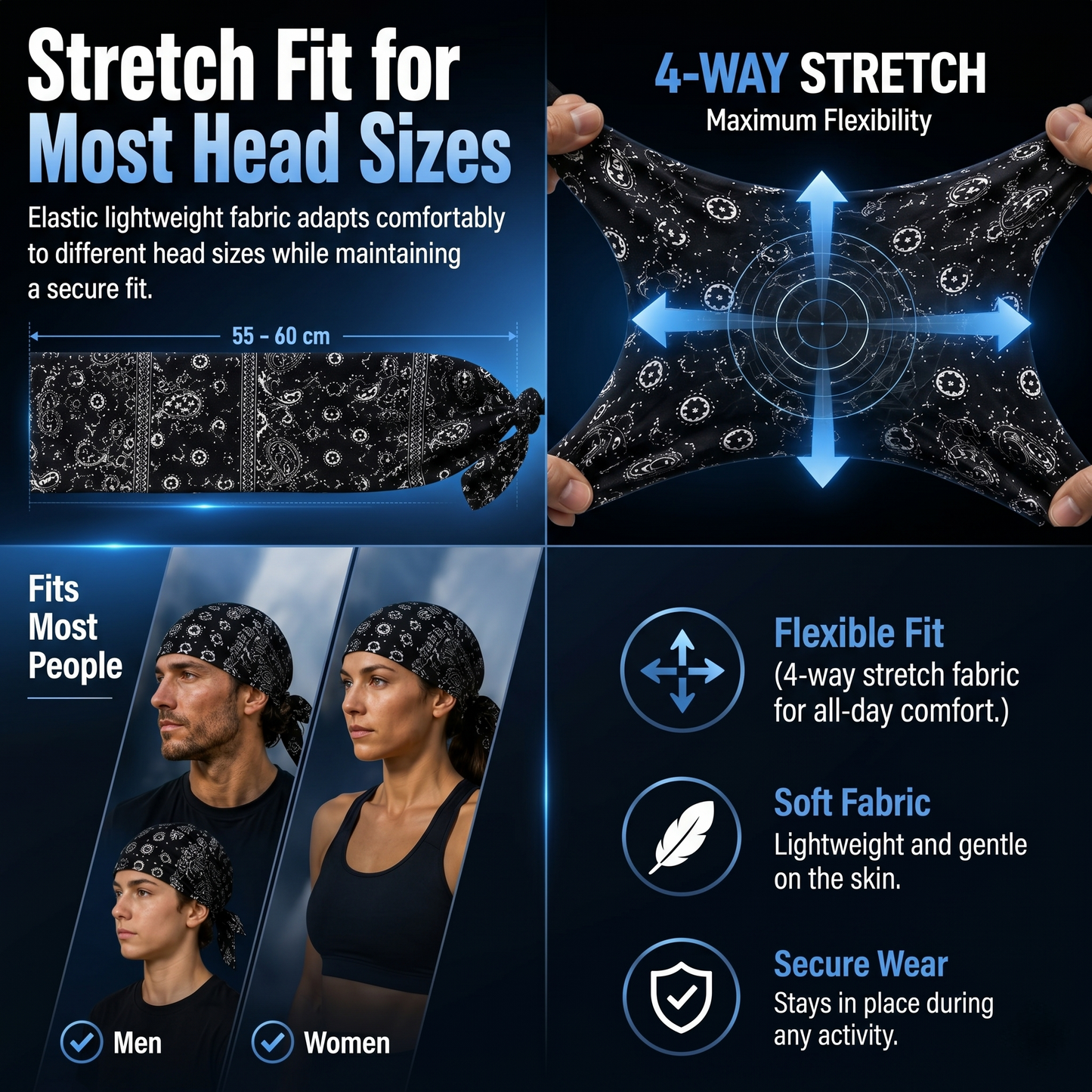 🔥LAST DAY -BUY 1 GET 1 FREE-$10.99 EACH🎁Paisley Cooling Headscarf Cap