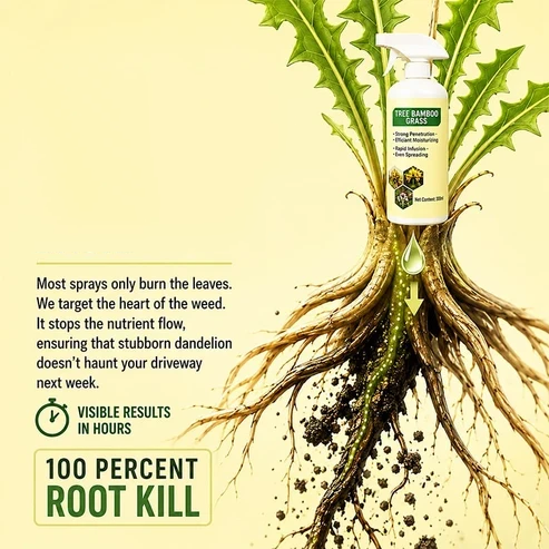 Illustration showing weed treatment focused on unwanted plant growth