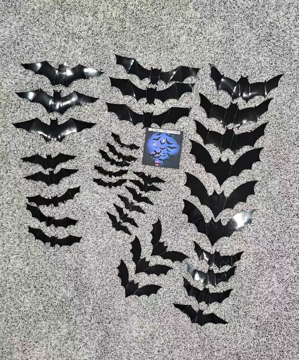 Customer photo showing assorted 3D Halloween decorations