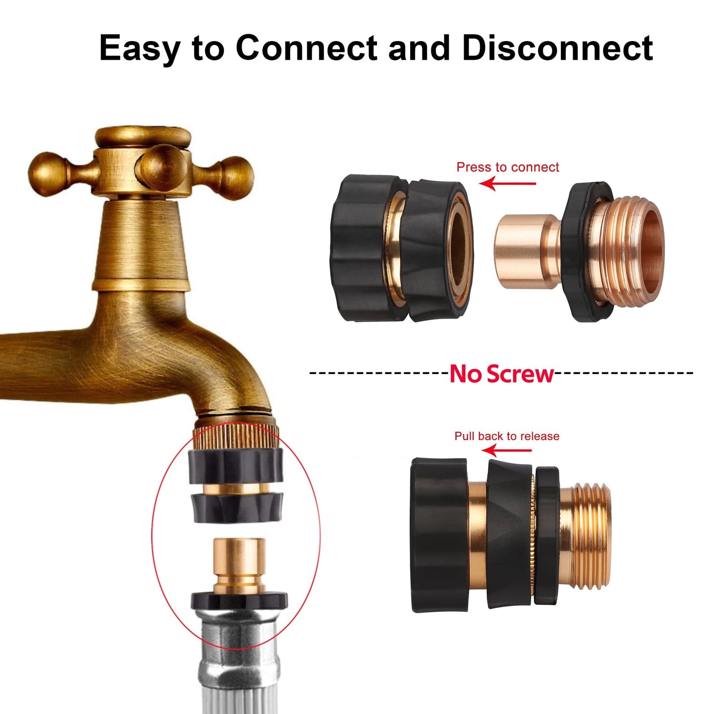 🔥LAST DAY -BUY 2 GET 2 FREE-$8.75 EACH🎁 Garden Hose Quick Connectors