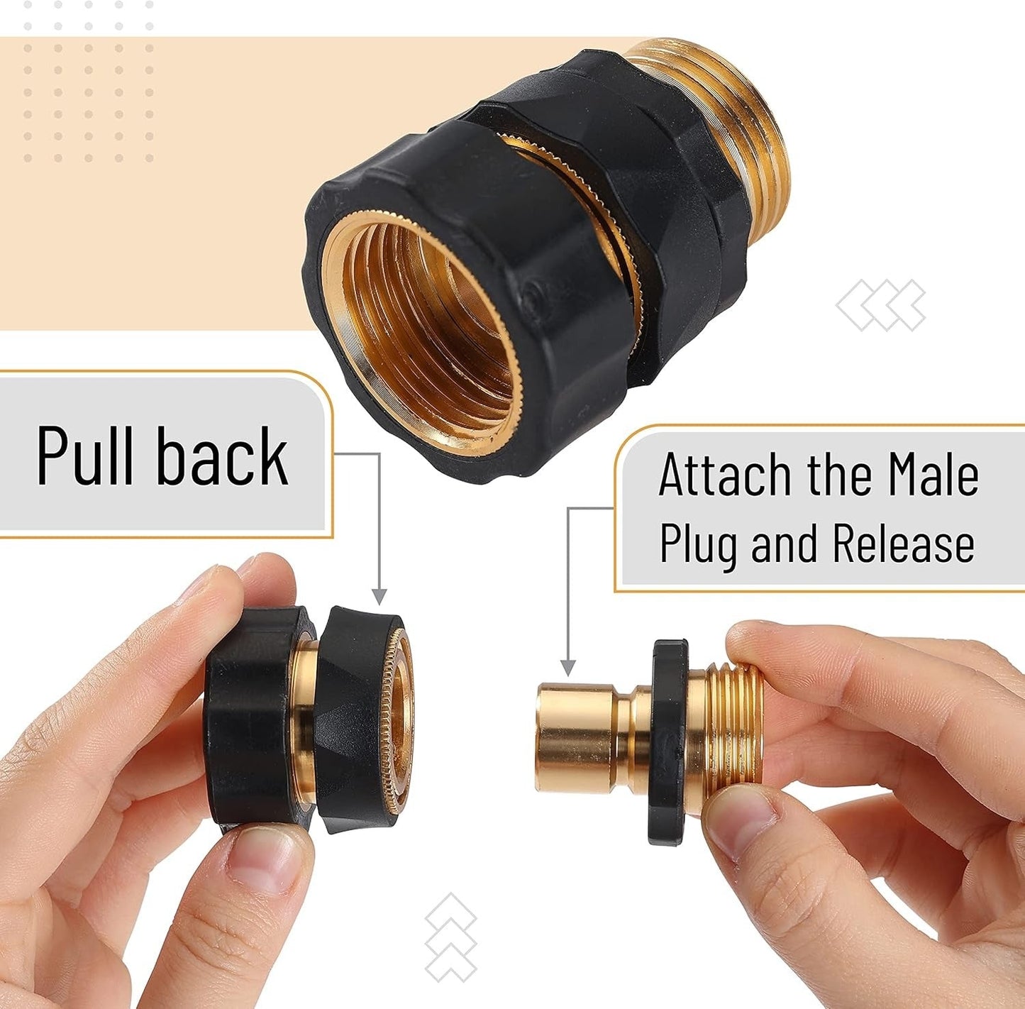 🔥LAST DAY -BUY 2 GET 2 FREE-$8.75 EACH🎁 Garden Hose Quick Connectors