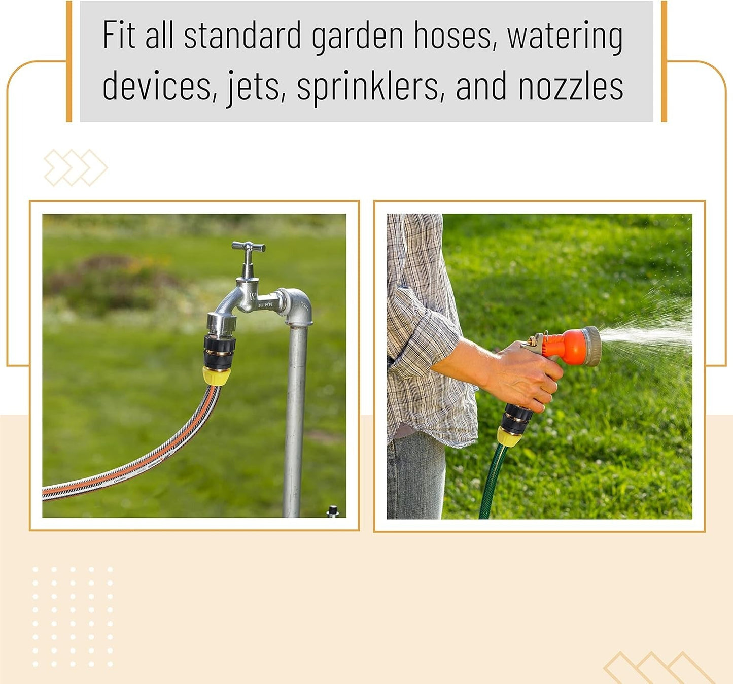 🔥LAST DAY -BUY 2 GET 2 FREE-$8.75 EACH🎁 Garden Hose Quick Connectors