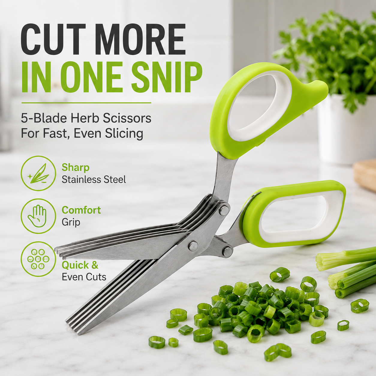 🔥Last Day 49% off🔥5-Blade Stainless✂️Steel Kitchen Shears
